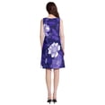 thumbnail image 3 of Women's Casual Sleeveless All Over Print Dress Loose A Line Flowy Dresses with Pockets Purple White Flower Mix S, 3 of 8
