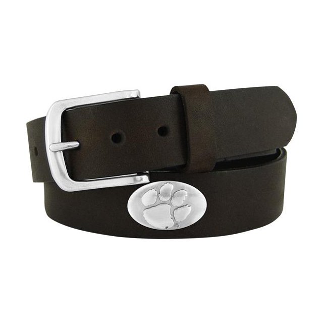 Clemson Tigers Concho Emblem Brown Belt Size 36