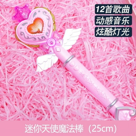 

HOMEMAXS Light Wand Glow Princess Wand Sound Effects Wand Heart Shaped Glow Wand Plaything