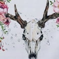 thumbnail image 5 of Orinice Flowers Deer Skull Bathroom Decor Set Colorful Luxurious Graphic Print Polyester Fabric Fashion Shower Curtain with Hooks 69x72, 5 of 7