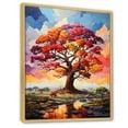 thumbnail image 2 of Designart "Rainbow Colored Baobabs IV" Tree Baobab Floater Framed Canvas Prints, 2 of 5
