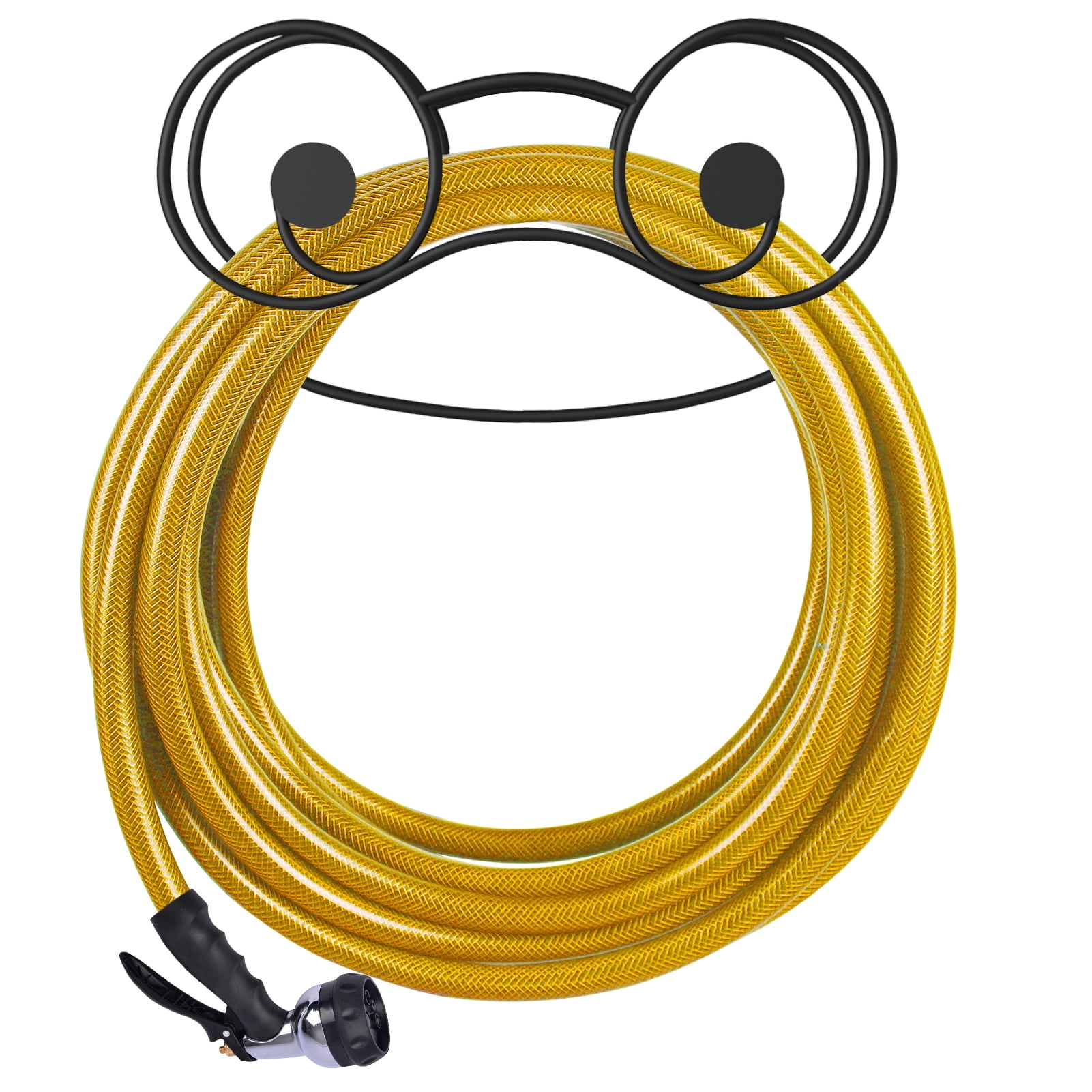Garden Frog Hose Hanger,Metal Water Hose Storage Rack,Black