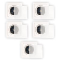 Blue Octave LS42 In Wall or In Ceiling Speakers Home Theater 2-Way Square 5 Speaker Set