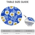 thumbnail image 6 of Blue Daisy Flower Lightblue Petals Pattern Round Fitted Tablecloth with Elastic Edge,Dining Table Cover Waterproof,Outdoor Round Tablecloth for Camping,Dining,Indoor and Outdoor, 6 of 7