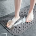 thumbnail image 5 of JingChun Bathtub Mat Non Slip, Shower Foot Scrubber Mat, 27 x 15 inch Long Bath Mat for Tub Non Slip with Suction Cups Drain Holes, Shower Mat with Foot Scrubber, Machine Washable, 5 of 6