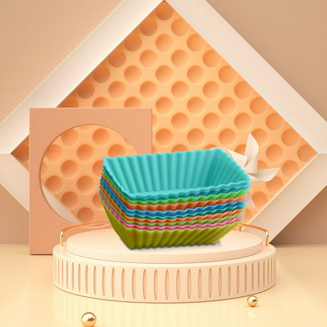 Non-stick Cake Molds Muffin Chocolate Cups DIY Lunches Kid Biscuit Baking Pans Cookie Home Utensils Gadgets Bakeware Random Color 10PCS