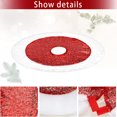 thumbnail image 4 of SUNSIOM Christmas Tree Skirt 14.9 Inch Glitter Sequin Tree Skirt Small Tree Mat with Plush Trim for Holiday Home Party Decorations, 4 of 5