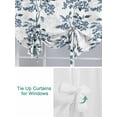 thumbnail image 3 of Blue Fruit Tie Up Curtains for Windows 63 Inch Length Balloon Curtains Kitchen Adjustable Balloon Window Shade Vintage Plant Nature Botanical Flower Floral Tie Up Bathroom Curtain Window 46"x63", 3 of 6
