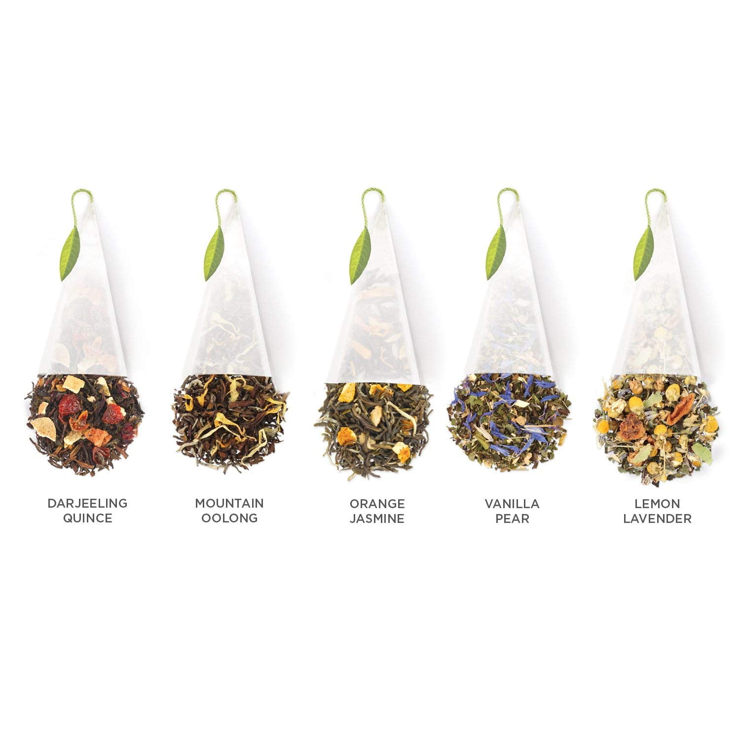Tea Forte Lotus Relaxing Teas Presentation Box Tea Sampler Gift Set, 20 Assorted Variety Handcrafted Pyramid Tea Infuser Bags, Black Tea, Green Tea, Oolong Tea, White Tea, Herbal Tea