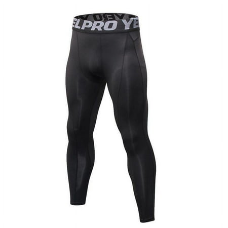 MAYNOS Boys Leggings Quick Dry Youth Man Compression Pants Sports Tights Basketball Base Layer (Black)