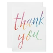 American Greetings Thank You Stationery with Envelopes, Rainbow Script (20-Count)