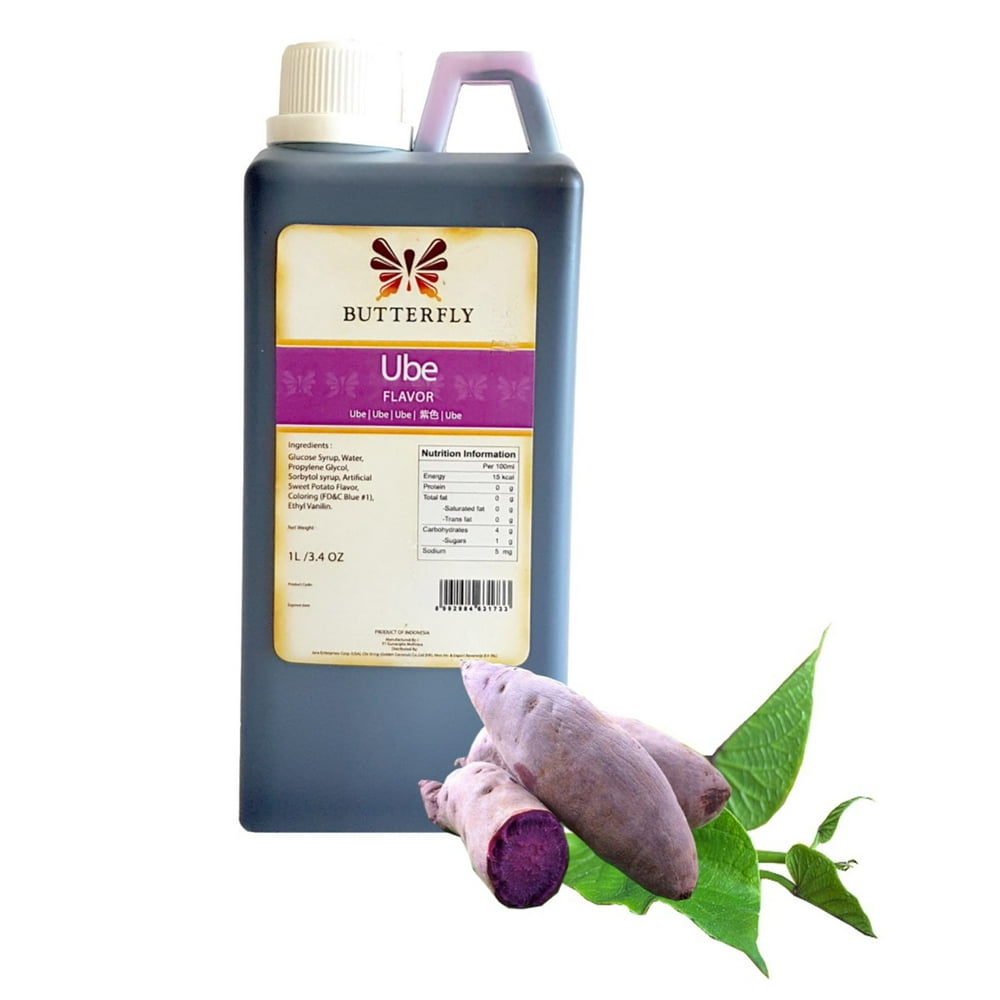 Butterfly Ube Purple Yam Flavoring Extract Restaurant Size 1 Liter 33.8