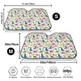thumbnail image 3 of Honeii Cute Dinosaur Print Car Sunshade for Windshield,Car Cover Sunshade Protector,Foldable Front Window Sun Visor,Fits Cars, SUVs, Trucks, 3 of 6