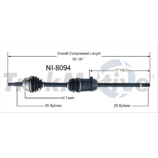 Oe Replacement For 2000 2003 Nissan Maxima Front Right Cv Axle Shaft Gle Gxe Se Se 20th Anniversary Edition Walmart Com Walmart Com