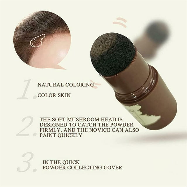Hairline Shadow Powder Stick Volumizing Cover Up Hair Powder Long Lasting Hairline Shadow Powder Gray-black