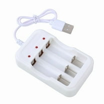 Portable Battery Charger Adapter 3-Channel for AA and AAA Rechargeable Batteries with Three Independent Slots Designing