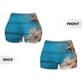 thumbnail image 6 of Yiaed Shells and Starfish Print Women's Athletic Shorts Running Shorts Sporty Short High Waisted Elastic Workout Shorts for Yoga Gym Running & Sports -Small, 6 of 8
