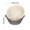 thumbnail image 4 of Cesta organizadora de cocina | Escurridor de plástico apto para alimentos | Contenedor de almacenamiento que ahorra espacio para utensilios de verduras | Borde redondeado Diseño robusto | Fácil de, 4 of 7