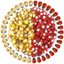 200Pcs Wooden Bees Ladybugs, Wooden Bumble Bees & Ladybugs for Crafts Scrapbooking DIY Decoration