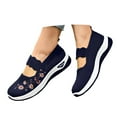 thumbnail image 3 of Women's Breathable Embroidered Casual Shoes Lightweight Comfortable Flat Walking Footwear for Everyday Wear, 3 of 8