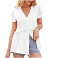 thumbnail image 1 of Camisetas de Manga Larga de Ajuste Seco para los Hombres, Suelto Casual Hoja Hueca Manga Cuello en V Manga Corta Superior para el Uso Diario de las Mujeres, 1 of 7