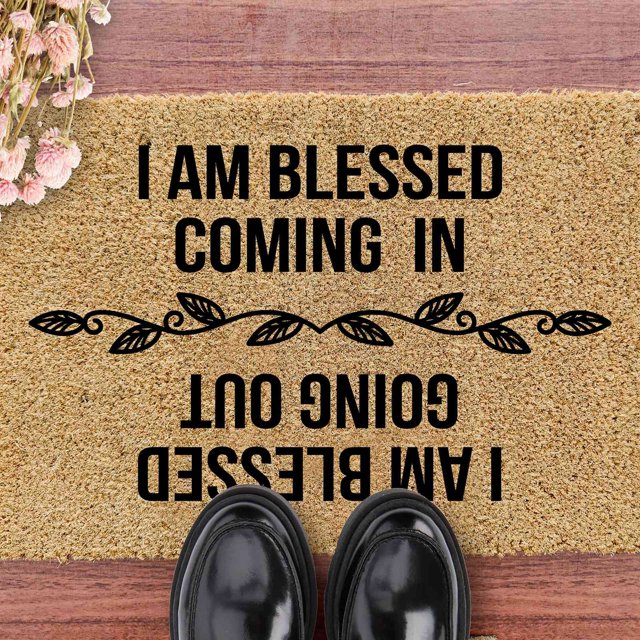 Happiness Font Door Mat Bathroom Living Room Welcome Door Decorative Floor Mat Blessing Font Floor Mat Area Rugs Kids Room Extra Large Throw Leaving Room Rug Large Rug for Living Room And Striped