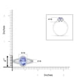 thumbnail image 4 of ANGARA Natural Oval 1.25 ct Tanzanite Split Shank Halo Ring in 14K White Gold for Women (Size-8x6mm) | December Birthstone, Birthday, Anniversary, Jewelry Gift for Women | Natural Tanzanite Ring, 4 of 4