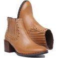 thumbnail image 5 of JUSTINREESS Hero Women's Studded Leather Chelsea Cowboy Boot In Tan Size 9, 5 of 6