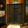 thumbnail image 2 of DreamLine Sapphire 56-60 in. W x 76 in. H Semi-Frameless Bypass Shower Door in Satin Black and Gray Glass, 2 of 9