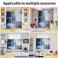 thumbnail image 6 of Navy Blue Grey Kitchen Curtains Short 45 Inch Length, Modern Ombre Oil Painted Abstract Art Grommet Top Bedroom Living Room Curtains, Light Filtering Cafe Curtain Drapes 2 Panels Set 84''x45'', 6 of 9