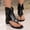 Black, variant on Women's Leather High-Top Flip Flops Roman Flat Sandals with Zipper Comfort Open Toe T-Strap Slingback Gladiator Boots Sandals Black 5.5(36)