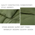 thumbnail image 4 of Chezmoi Collection Calvin 3-Piece Jacquard Comforter Set King Size, Olive Green Textured Woven Lightweight Comforter Bedding for All Season, 4 of 9