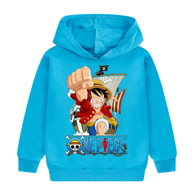 ONE PIECE cartoon print hoodie for older children B905