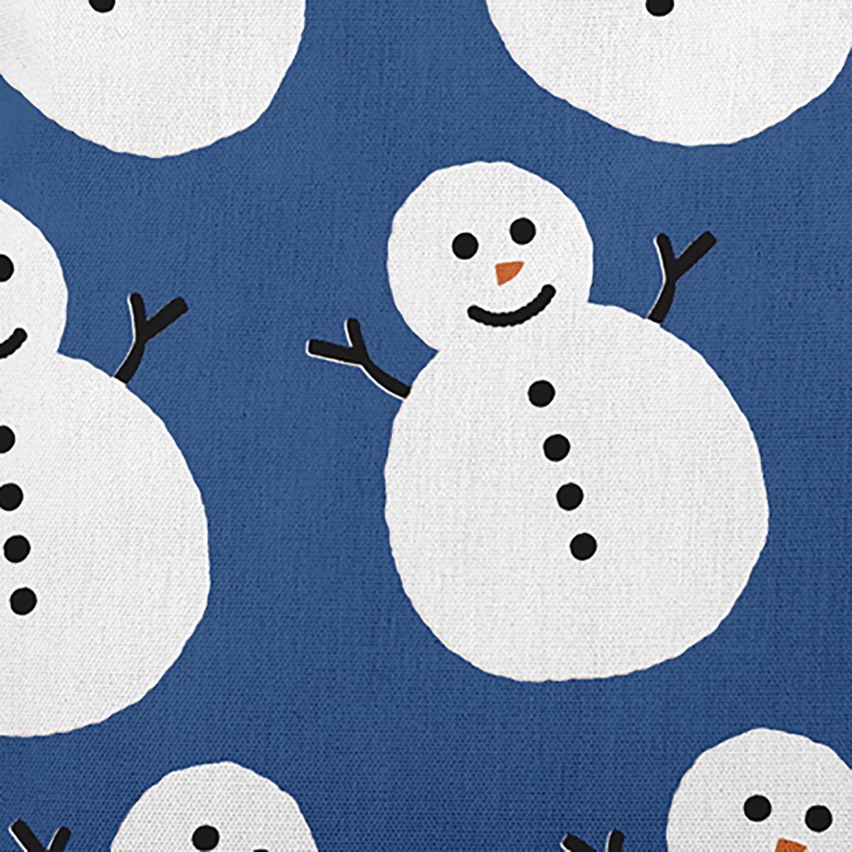 20" x 20" Simply Daisy Dancing Snowmen Polyester Indoor/Outdoor Pillow, Dark Cobalt Qty 1