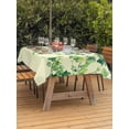 thumbnail image 2 of Country Leaves Outdoor Tablecloth - 60x84 Inch Rectangle Dining Table Cover, Green Leaf Branches Vine Botanical Rustic Waterproof Outdoor Table Cloth with Umbrella Hole & Zipper for Picnic/Patio, 2 of 7