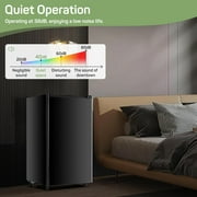 Mini Refrigerators 3.2 Cu. ft Single Door, 5 Star Energy Efficient, Low Noise, 5 Adjustable Thermostat & Removable Glass Shelves, Black