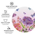 thumbnail image 3 of Fuzoiu Flowers And Colorful Butterflies Print Leather Coasters Set,Drink Coasters Set of 4,for Tabletop Protection, Durable PVC Coasters,Home Décor and Housewarming Gift-Round Shape, 3 of 6