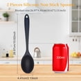 thumbnail image 2 of 2 count  Nonstick Mixing Spoon,  Spoons for Cooking Heat Resistant, Cooking Utensil for Kitchen Cooking Baking Stirring Serving (Black), 2 of 5