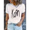 thumbnail image 1 of Letter Print Short Sleeve Crew Neck T-shirt, Casual Sports Short Sleeve Crew Neck Summer Top, Women's Clothing, 1 of 8