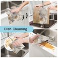 thumbnail image 2 of 6PCS Dish Towels and Dish Cloths Reuseable Dishcloths Sets for Washing Dishes, Cooking, Baking Size 11" x 11" Brown Paint Splatters Pattern, 2 of 9