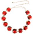 thumbnail image 1 of Waist Chain Women Body Chain Teen Girls Cosplay Parties Metal Red Rhinestone Figure Enhancement 1Pcs, 1 of 5