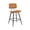 Whiskey Brown, variant on Carolayne 24.8" Counter Height Bar Stools Set of 4, Upholstered Barstools with Curved Back & Metal Legs, Black