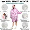 thumbnail image 5 of Wearable Oversized Blanket,Pink Ribbon Breast Cancer Pattern Wearable Blanket Hoodie for Adults,Cozy Hooded Blankets with Super Pockets,Super Warm Fuzzy Pullover for Women & Men, 5 of 6
