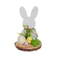 thumbnail image 2 of BAOPAI Easter Wooden Bunny Decoration With Colored Eggs And Leaf Details For Spring Home Holiday Display, 2 of 6
