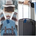 thumbnail image 5 of Square 2Pack PU Leather Dinosaur Cruise Luggage Tag with Privacy Cover and Name ID Tag for Travel Handbags Backpacks Luggage Tags, 5 of 6