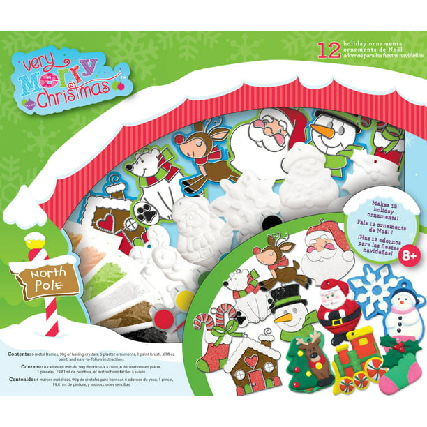 Makit & Bakit Ornament Kit - Very Merry Christmas Holiday 12/Pkg