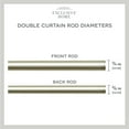 thumbnail image 4 of Exclusive Home Torch Double Curtain Rod and Finial Set, Matte Silver, 66"-120", 4 of 6