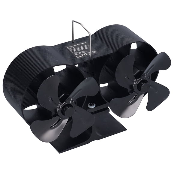 Herwey 8 Blade Stove Fan,Heat Powered Stove Fan,Dual Head Stove Fan 8 Blade Eco Friendly Automatic Heat Powered Fans For Log Burner Wood