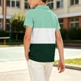 thumbnail image 6 of Muscularfit Boys Shirts Boys School Uniform Polo Little Boys & Big Boys Golf Shirts T Shirt Graphic Tees Henley Short Sleeve Green First Day of Second Grade Shirt,9-10 Years, 6 of 8