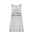 thumbnail image 1 of Thread Tank Tiny Human Whisperer Women's Fashion Sleeveless Flowy Racerback Tank Top Sport Grey Small, 1 of 5